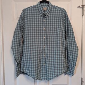 J. Crew Blue and Gray lightweight Cotton Button-down #174